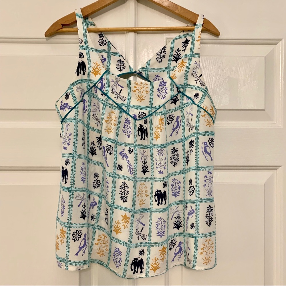 Maeve Anthropology sleeveless botanical animal top - Picture 3 of 8
